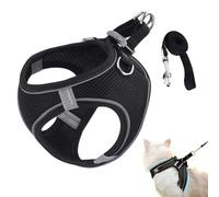 Harnais réglable pour chat pour la promenade - Petit, moyen et grand chaton - Fournitures pour voyage, sac à dos d'entraînement