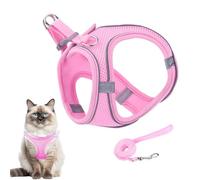 Harnais réglable pour chat pour la promenade - Petit, moyen et grand chaton - Fournitures pour voyage, sac à dos d'entraînement