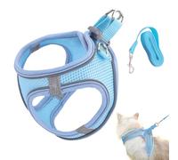 Harnais réglable pour chat pour la promenade - Petit, moyen et grand chaton - Fournitures pour voyage, sac à dos d'entraînement