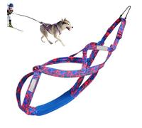 Harnais réglable pour chien - 50 cm - Sangle de poitrine réfléchissante - Corde d'entraînement à tirer - Harnais d'extérieur pour animaux de compagnie | Harnais de promenade en traîneau flexible pour