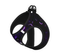 Harnais réglable pour chien avec clips de laisse pour chien Motif gothique Violet Noir