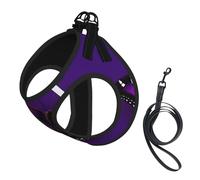Harnais réglable pour chien avec clips pour laisse Motif papillon Violet Prune