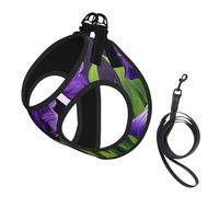 Harnais réglable pour chien avec clips pour laisse - Violet Iris01