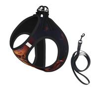 Harnais réglable pour chien avec imprimé citrouille pour Halloween