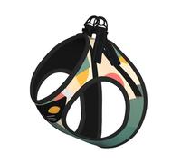 Harnais réglable pour chien avec imprimé de chat et art moderne du milieu du siècle