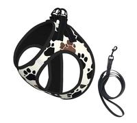 Harnais réglable pour chien avec imprimé empreintes de pattes de chien