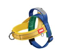 Harnais réglable pour chien - Gilet respirant en forme de selle pour chiens de petite, moyenne et grande taille - pour promenade et aventure en plein air (jaune, XL)