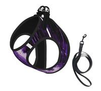 Harnais réglable pour chien imprimé Rain02 Violet