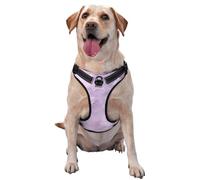 Harnais réglable réfléchissant Oxford facile à contrôler pour chien de taille moyenne et grande Motif veines blanches Violet clair