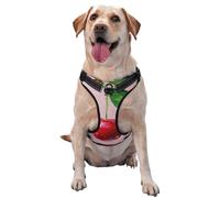 Harnais réglable réfléchissant Oxford pour chien avec balle disco Rouge brillant Taille M et L