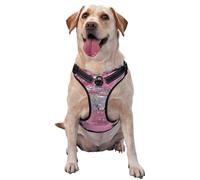Harnais réglable réfléchissant Oxford pour chien avec balles disco Rose Taille M et L