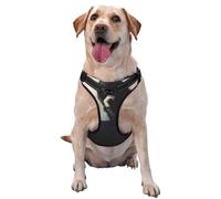 Harnais réglable réfléchissant Oxford pour chien avec corbeau gothique - Contrôle facile - Taille M et L