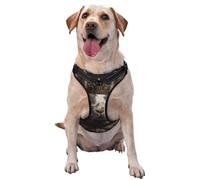 Harnais réglable réfléchissant Oxford pour chien avec couronne et cape pour chien de taille moyenne et grande