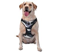 Harnais réglable réfléchissant Oxford pour chien avec deux corbeaux volants - Contrôle facile - Pour chien de taille moyenne et grande