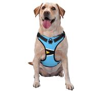 Harnais réglable réfléchissant Oxford pour chien avec drapeau de Sainte-Lucie
