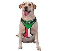 Harnais réglable réfléchissant Oxford pour chien avec drapeau des Comores - Contrôle facile - Taille M et L