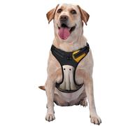 Harnais réglable réfléchissant Oxford pour chien avec un ballon jaune - Contrôle facile - Taille moyenne et grande