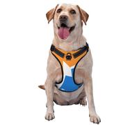 Harnais réglable réfléchissant pour chien avec drapeau Tierra Del Fuego - Harnais Oxford facile à contrôler - Taille moyenne et grande