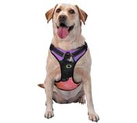 Harnais réglable réfléchissant pour chien Motif chaton sur violet Surréalisme Taille M et L