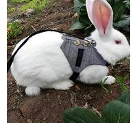 Harnais Respirant Doux pour Lapin, Style Gentleman avec Laisse, Gilet en Matériau de qualité Supérieure pour Jouer, Faire de l'exercice, Activités de Plein Air, pour Les Amis (L)