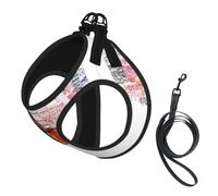 Harnais respirant pour petit chien et chat, maille réglable avec | Harnais coloré pour petit chien avec clavier de piano - Gilet en maille respirante - Réfléchissant et réglable - Taille M