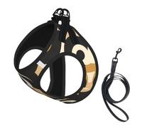 Harnais respirant pour petit chien et chat, maille réglable avec | Harnais Vortex noir et jaune pour petit chien, gilet en maille respirante, réfléchissant, réglable pour chats