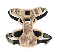 Harnais Sportif pour Chat Petit Chien, Gilet de Traction Camouflage Jaune, Résistant à l'Explosion avec Poignée Verticale - Confortable, Durable, Contrôle Facile pour Promenades (L)