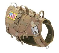 Harnais Tactique Militaire pour Chien, Harnais Réglable pour Animaux De Compagnie, Gilet D'extérieur pour Chien, Camping, Chasse, Entraînement, Randonnée, Harnais Militaire sans Traction, Adapté