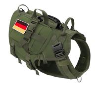 Harnais Tactique Militaire pour Chien sans Traction, Réglable en Nylon pour Animaux De Compagnie, Gilet pour Chien De Taille Moyenne Et Grande, Labrador, Berger Allemand, Entraînement, Randonnée,