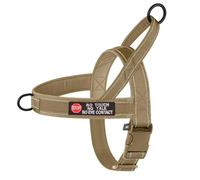 Harnais Tactique Militaire sans Traction pour Chien, Harnais D'extérieur en Nylon Réfléchissant, Réglable pour La Marche, Le Camping, La Chasse, Adapté Aux Chiens De Taille Moyenne Et Grande, Pit
