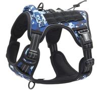 Harnais Tactique pour Chien Anti-Traction - Respirant - Facile à Utiliser - pour Chiens de Petite, Moyenne et Grande Taille - Durable - Réfléchissant - Matériau Militaire