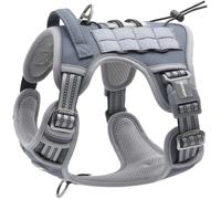 Harnais Tactique pour Chien Anti-Traction - Respirant - Facile à Utiliser - pour Chiens de Petite, Moyenne et Grande Taille - Durable - Réfléchissant - Matériau Militaire