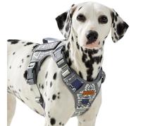 Harnais Tactique pour Chien de Taille Moyenne et Grande - Pas de Traction - Harnais pour Animaux de Compagnie avec 2 Clips de Laisse - Gilet rembourré Doux réglable - Gilet Oxford réfléchissant pour