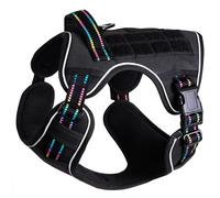 Harnais Tactique pour Chien, Gilet réfléchissant réglable avec poignée, Gilet renforcé pour Animaux de Compagnie, Clip Avant Anti-Traction pour la Sortie, entraînement des Chiens (L)