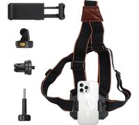 Harnais Téléphone Portable Poitrine Téephone,Support de Sangle de Poitrine,Sac à Dos Bandoulière pour Appareil Photo,Compatible ave GoPro 12 11 10 DJI OSMO Insta360 X3 X2 et caméras d'action
