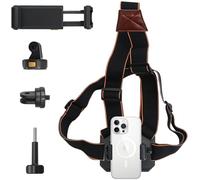 Harnais Téléphone Portable Poitrine Téephone, Support de Sangle de Poitrine, Sac à Dos Bandoulière pour Appareil Photo, Compatible ave GoPro 12 11 10 DJI OSMO Insta360 X3 X2 et caméras d'action