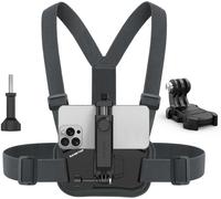 Harnais Téléphone Portable Poitrine Telephone Sangle De Support Chesty Compatible Avec Iphone Samsung Gopro 13/12/11/10/9/8 Dji Osmo Caméras D'Action Pov/Vlog[Camera2412]