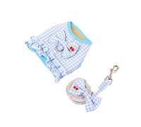 Harnais Veste Harnais Et Laisse for Chien en Maille Respirante pour Chiots Et Chats(Blue,35-36cm)