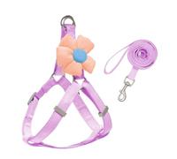 Harnais Veste Harnais Et Laisse for Chien, Poignée Souple Et Réglable Confortable pour Chiots Et Chats(Purple,44-62cm)