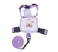 Harnais Veste Laisse pour Chat et Petit Chien, Polyester Pourpre | Contrôle à Main, Corde D’entraînement Longue, Design Ergonomique, Usage Extérieur et Éducation, 1,5 à 3,5kg
