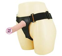 Harnais vibrant BaronHong vibrant sur un gode réaliste de 15,5 cm pour les couples lesbiens trans de Tomboy (noir, M)