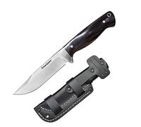 Harnds Defender Black Couteau à lame fixe pleine longueur en acier D2 (Poignée en ébène + étui en cuir)