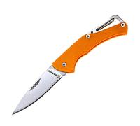 Harnds Lark Couteau de poche pliant Lame 8Cr14MoV Poignée G10 Outil de coupe extérieur Mini porte-clés Couteau articulé coulissant EDC Multitools CK1101 (Orange)