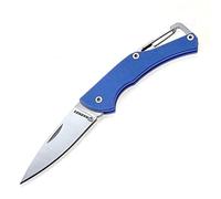 Harnds Lark Couteau de poche pliant Lame 8Cr14MoV Poignée G10 Outil de coupe extérieur Mini porte-clés Couteau articulé coulissant EDC Multitools CK1101 (blau)