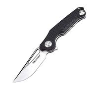 Harnds Time Klapptaschenmesser 14C28N Klinge G10 Griff Keramikkugellager Camping Jagd Überleben Taktisches Outdoor EDC Werkzeug (Schwarz)