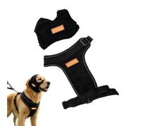 Harness for Dog, Adjustable Anti-Escape Vest with Nose Ear Muzzle