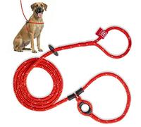 Harness Lead - Ensemble harnais et laisse anti-traction pour chien, avec corde rembourrée monobloc pour empêcher le chien de s’échapper ou de tirer, et insert amovible (taille XL, rouge)