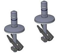 Haro BVO charnière d'ancrage pliante 407559 C0102G, Inox , hauteur du point de pivot 24 mm, SoftClose classic