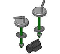 Haro charnière excentrique 409592 E2502Y, Inox , Hauteur du point pivot 24 mm, écrou FastFix