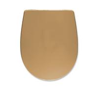 Haro PASSAT C0202Y Abattant WC avec système SoftClose Couvercle et charnière amovible en acier inoxydable, 1 pièce, Caramel, 530964